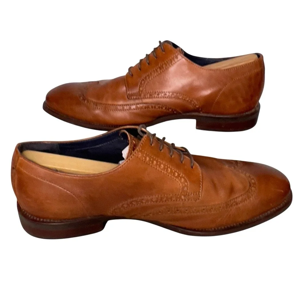Cole Haan Wingtip Oxfords Mens 12 M Brown Watson Brogue C25458‎ Leather Shoes